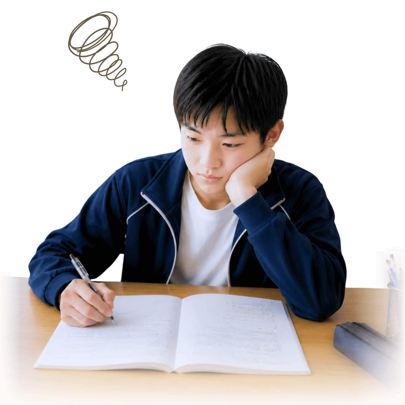 勉強に悩む子どもの様子
